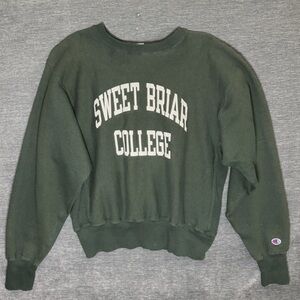 Sweet Briar College Green 90s Champion REVERSE WEAVE MADE IN USA Medium
